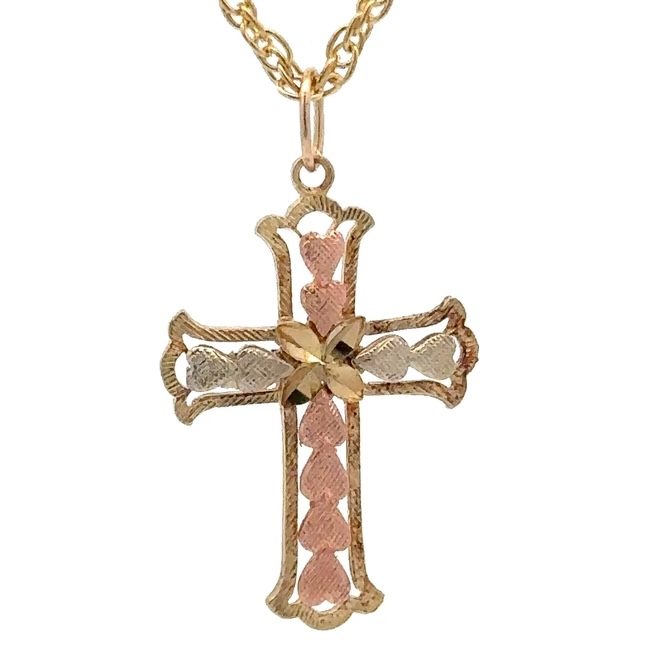 Black Hills Gold Cross Estate Pendant 075863