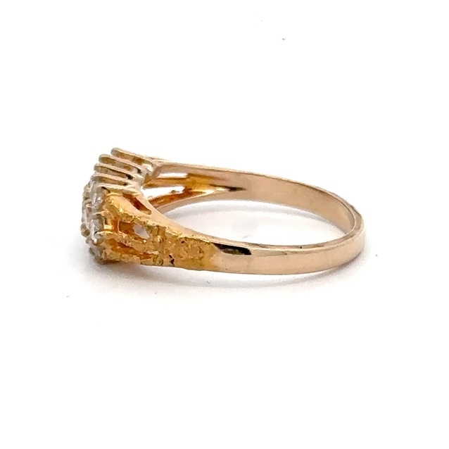 Estate Gold Nugget & Diamond Ladies Ring 076000 - Image 2