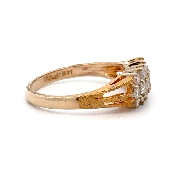 Estate Gold Nugget & Diamond Ladies Ring 076000 - Image 4