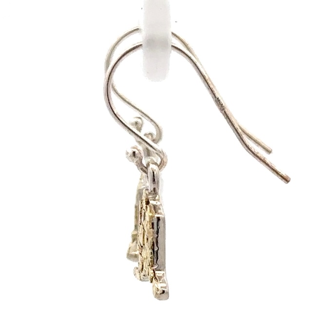 Gold Nugget Alaska Dangling Earrings 076176 - Image 2