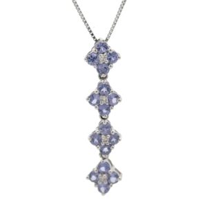 Estate 14K White Gold & Tanzanite Pendant 076373