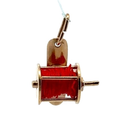 Estate 14K Fishing Reel Charm 076459