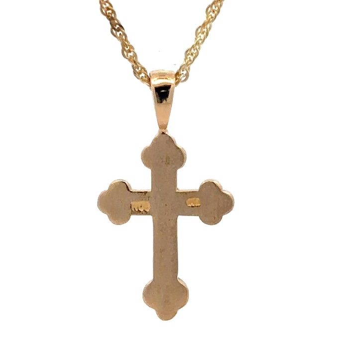 Gold Nugget Cross Pendant 076655 - Image 3
