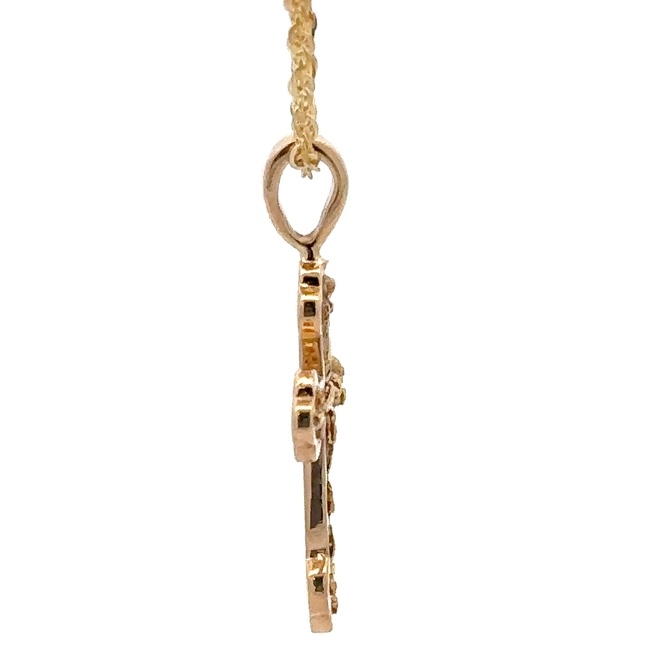 Gold Nugget Cross Pendant 076655 - Image 2