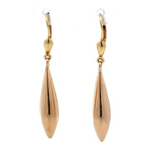 Estate 18K Drop Dangle Gold Earrings 078005