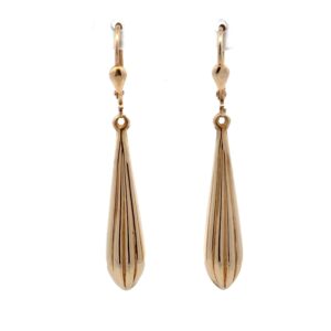 Estate 14K Gold Drop Dangling Earrings 078009