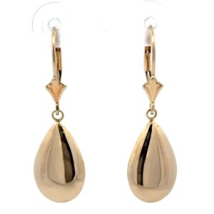 Estate 14K Drop Dangle Gold Earrings 078012