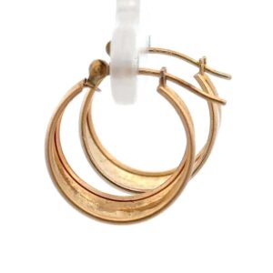 Estate 14K Gold Hoop Earrings 078016