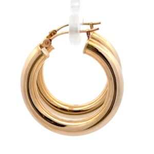 Estate Gold Hoop Earrings 078020