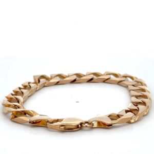 14K Curb Link 8" Estate Bracelet 078022