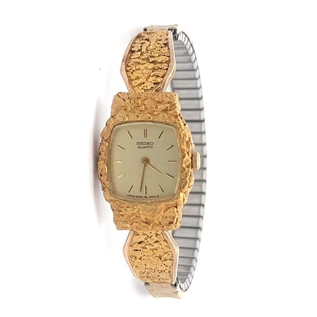 Seiko Womens Gold Nugget Estate Watch
