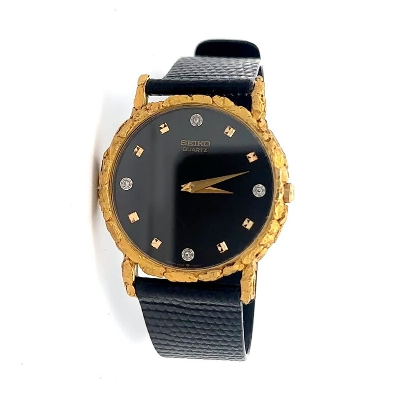 Seiko Gold Nugget & Diamond Estate Watch