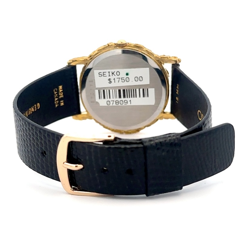 Seiko Gold Nugget & Diamond Estate Watch - Image 4