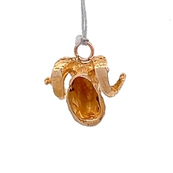 Estate 10K Rams Head Charm 078112 - Image 3