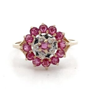 Lady's Ruby & Diamond Estate Ring 078125