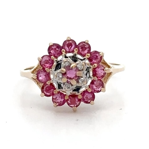 Lady's Ruby & Diamond Estate Ring 078125
