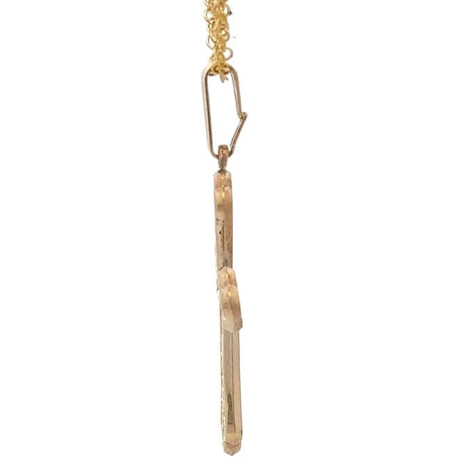 14K Hollow Cross Estate Pendant 078130 - Image 4