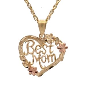 "Best Mom" 14K Estate Pendant 078143