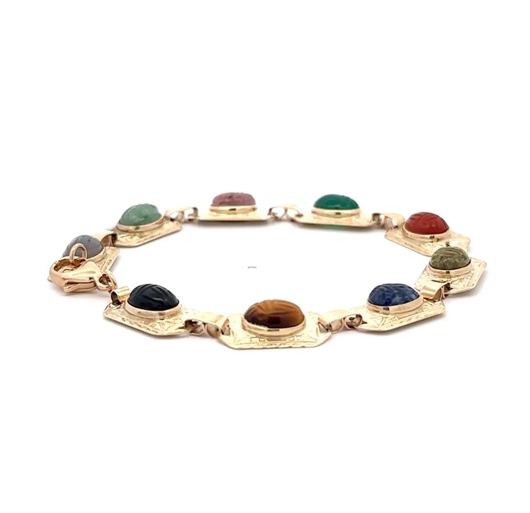 10K MultiStone 7.5" Estate Bracelet 078158 - Image 3