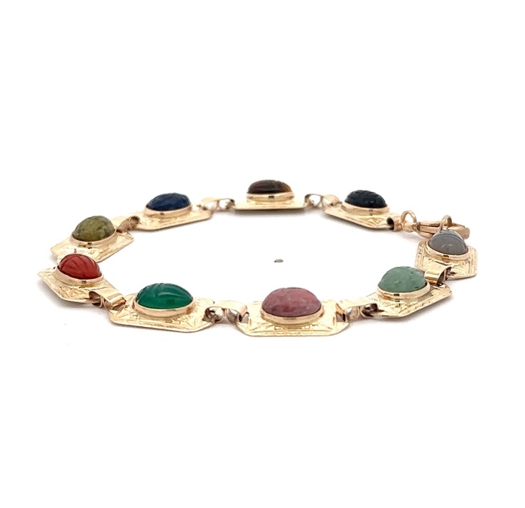 10K MultiStone 7.5" Estate Bracelet 078158 - Image 4