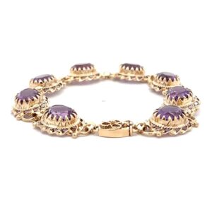 14k Amethyst 7.5" Estate Bracelet 078162