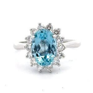 Lady's Estate Aquamarine Ring 078165