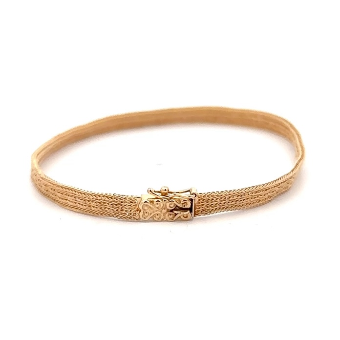 Estate 14K Woven Wire Bracelet 090005