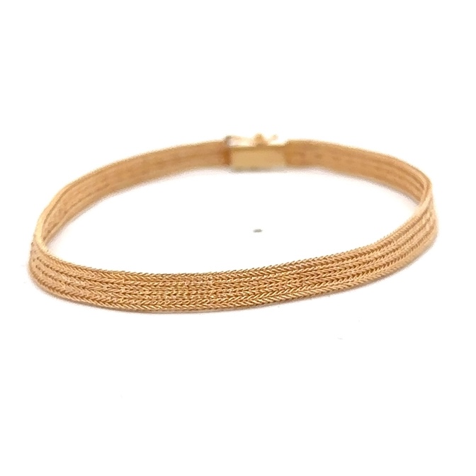 Estate 14K Woven Wire Bracelet 090005 - Image 4