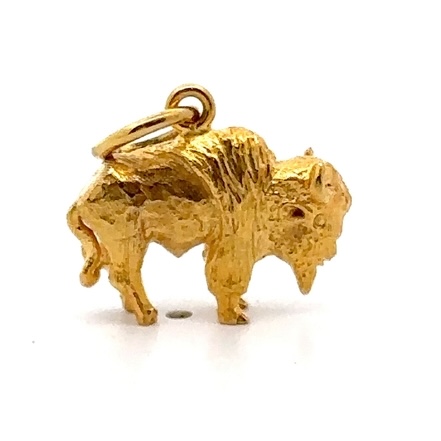 Estate 10K Bison Charm 090195 - Image 3