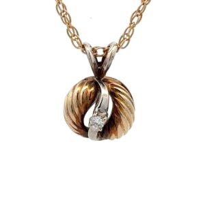 Estate Gold & Diamond Pendant 090253
