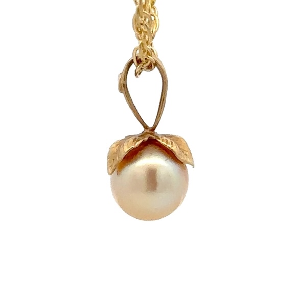 Estate 14K Pearl Pendant 090285 - Image 2