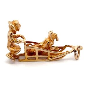 Estate Dog Musher Sled Charm 090326