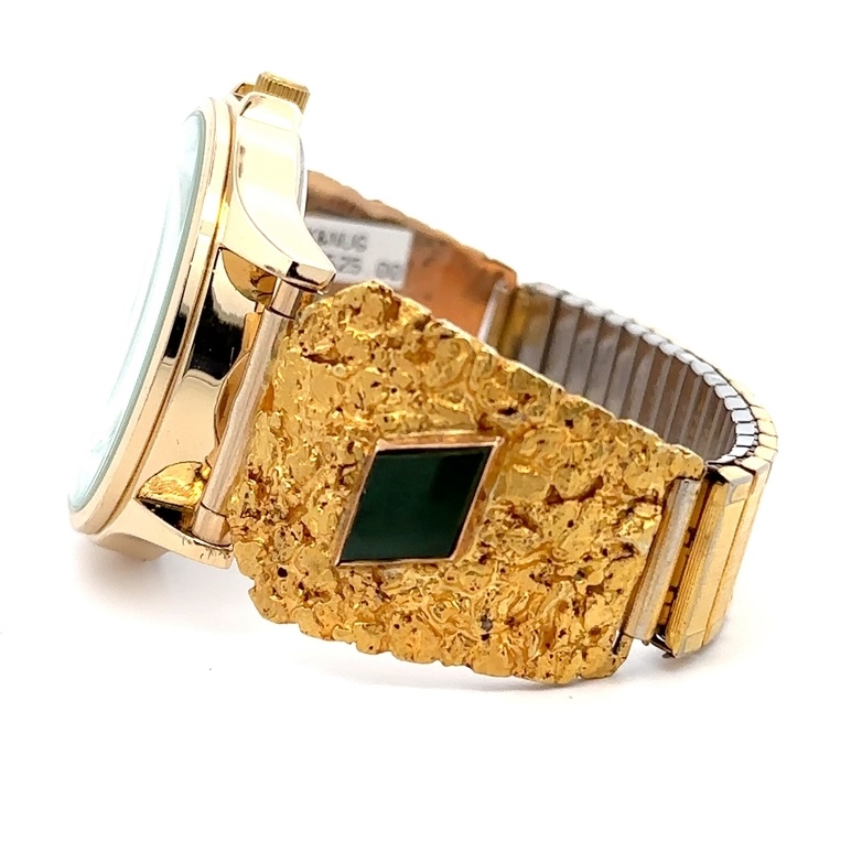 Gold Nugget & Jade Estate Watch - Image 3