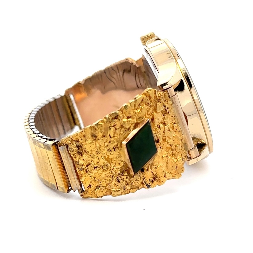 Gold Nugget & Jade Estate Watch - Image 5