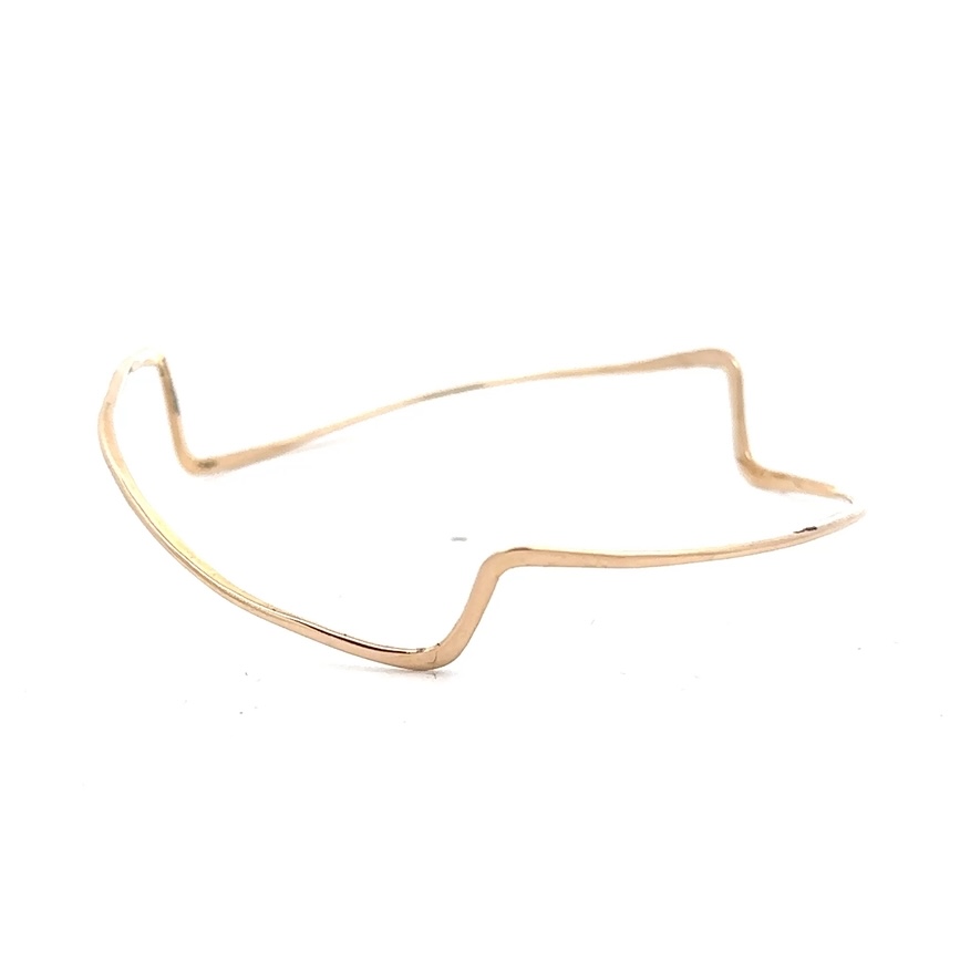 Estate Unique Shaped Thin 14K Bracelet 090447 - Image 2