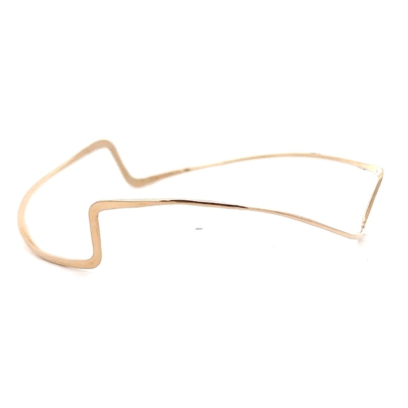 Estate Unique Shaped Thin 14K Bracelet 090447 - Image 4