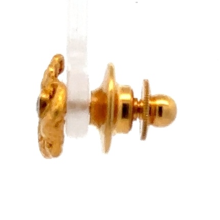 Estate Gold Nugget & Diamond Tie Tack 090517 - Image 2