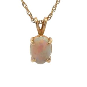 Estate 14K Opal Pendant 090526