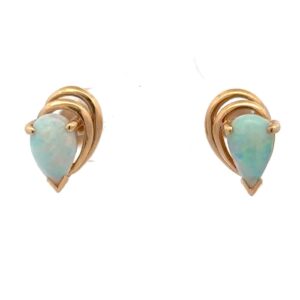 Estate 14K Opal Earrings 090537