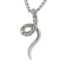 Estate 14K White Gold & Diamond Pendant 090540