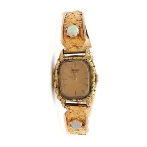 Seiko Womens Gold Nugget & Opal Estate Watch