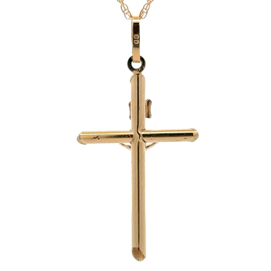 14K Crucifix Estate Pendant 090685 - Image 3