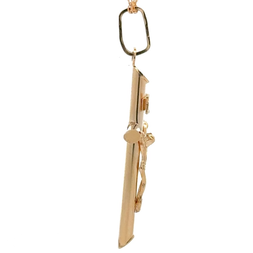 14K Crucifix Estate Pendant 090685 - Image 2