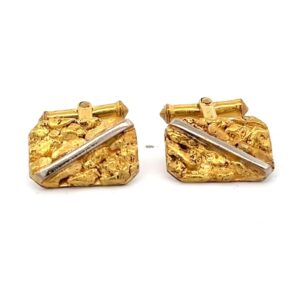 Gold Nugget Cufflinks 090696