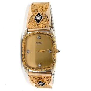 Seiko Gold Nugget & Diamond Estate Watch