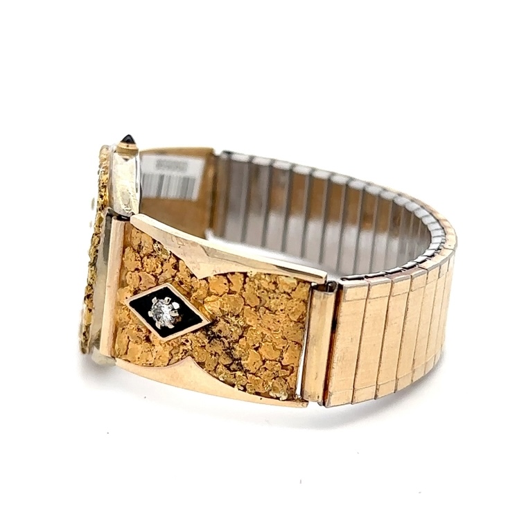 Seiko Gold Nugget & Diamond Estate Watch - Image 3