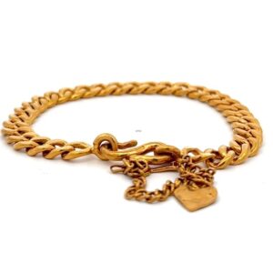 24K Curb Link Estate Bracelet 090714