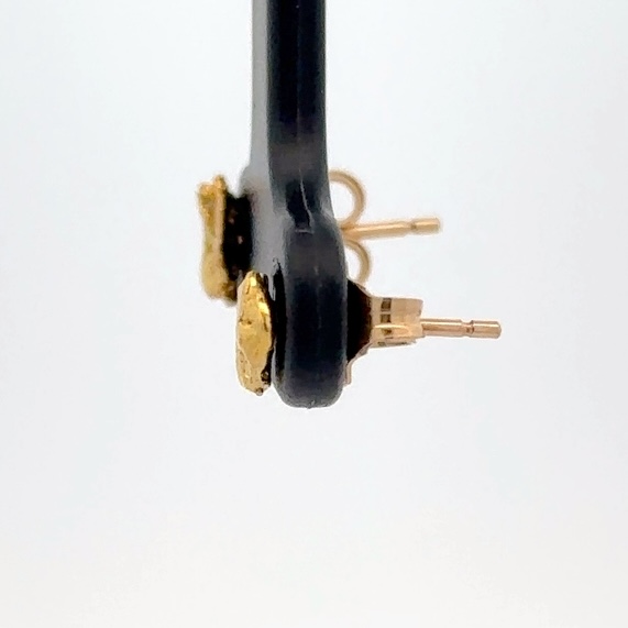 Gold Nugget Post Earrings 120240 - Image 2