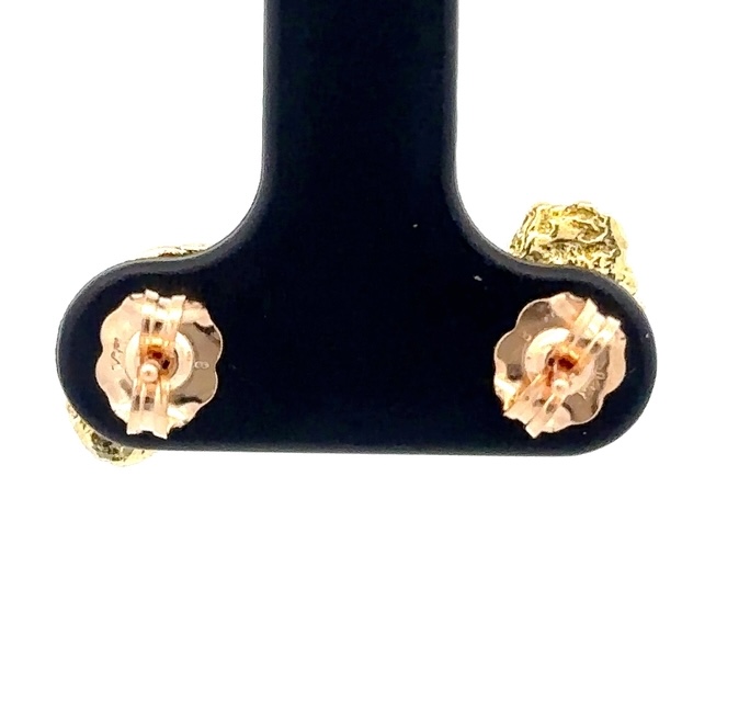 Gold Nugget Post Earrings 203440 - Image 3