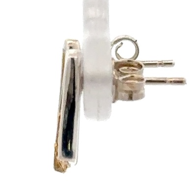 Sterling Silver & Gold Nugget Earrings 233234 - Image 4